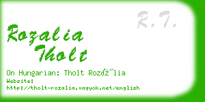 rozalia tholt business card